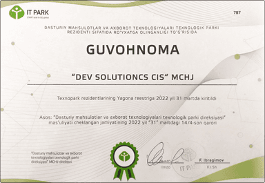 certificate